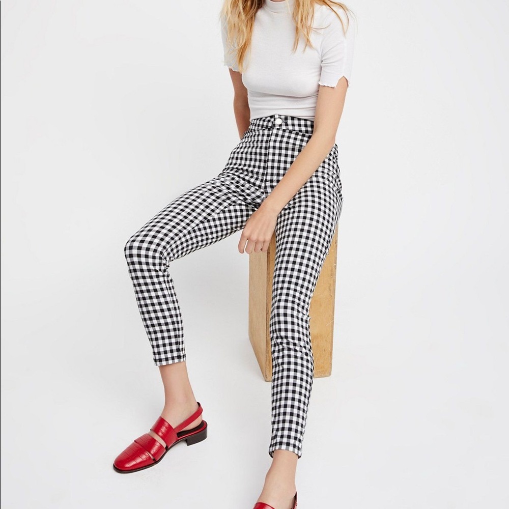 Free People Gingham Pants